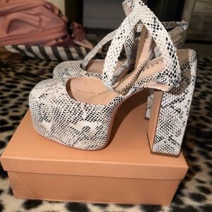 Women's Snakeskin Platform Heels